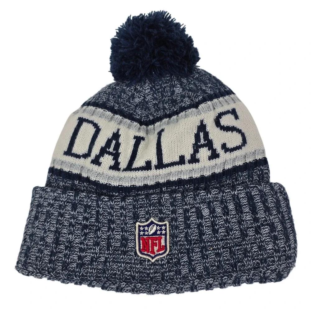 Dallas Cowboys New‎ Era NFL Knit Pom Beanie Hat Stocking Cap One Size Fits Most